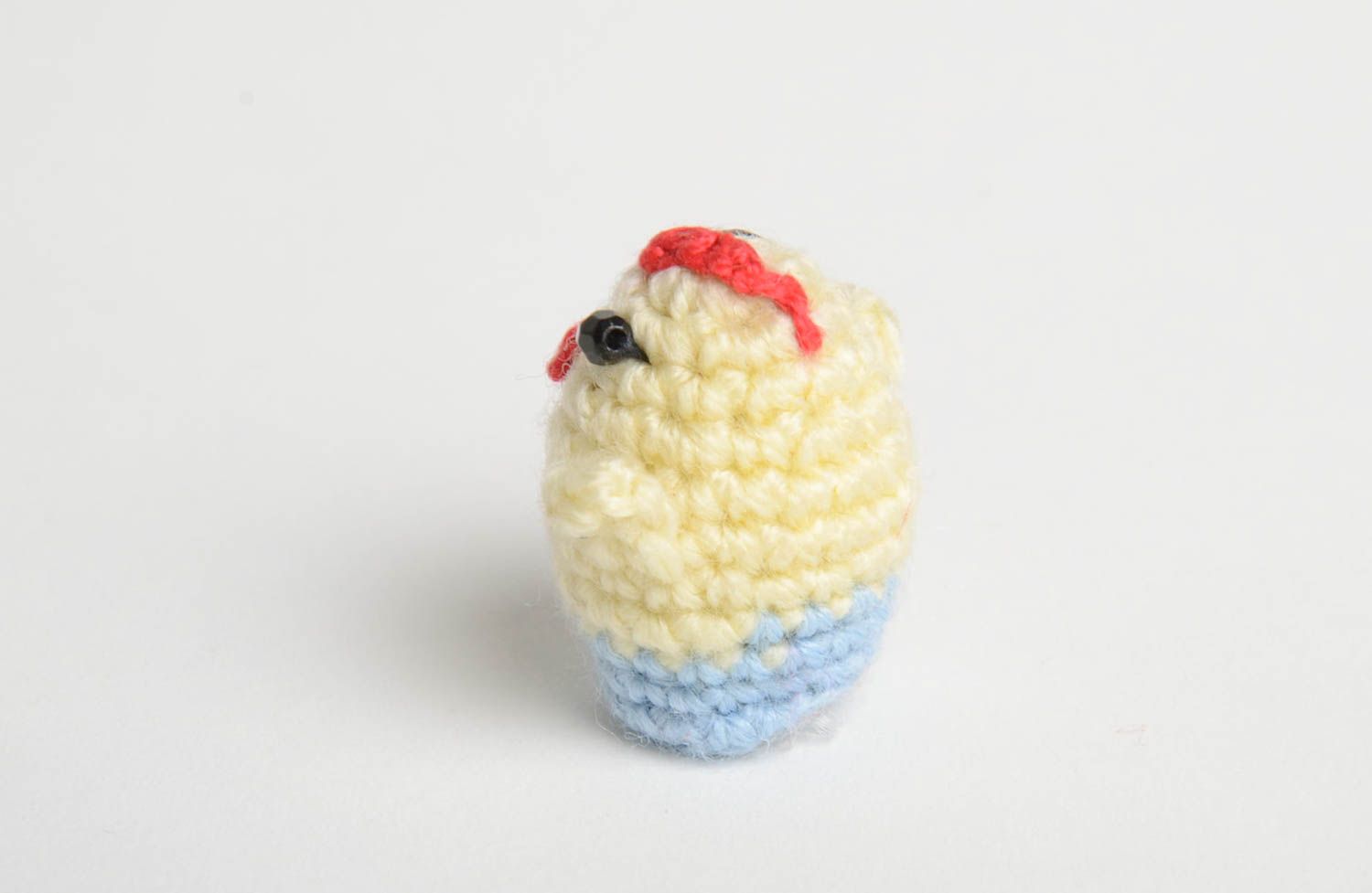 Petite Peluche tricotée au crochet faite main poussin Cadeau pour enfant photo 3