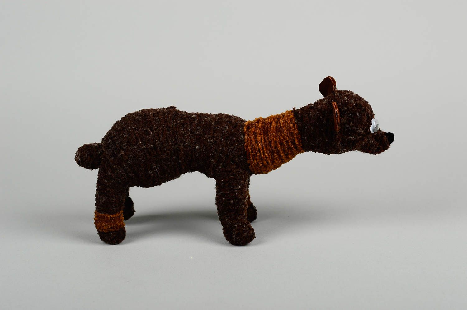 Игрушка ручной работы игрушка животное на каркасе игрушка из ниток медведь фото 3