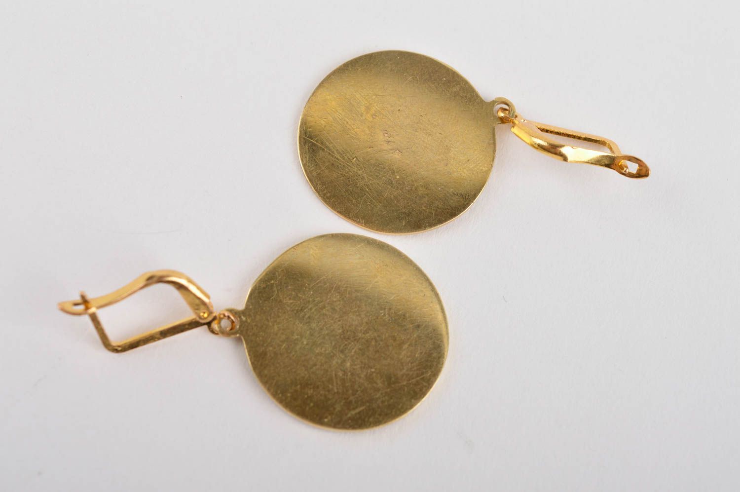 Brass earrings handmade earrings with natural stones fashion jewelry for girls photo 5