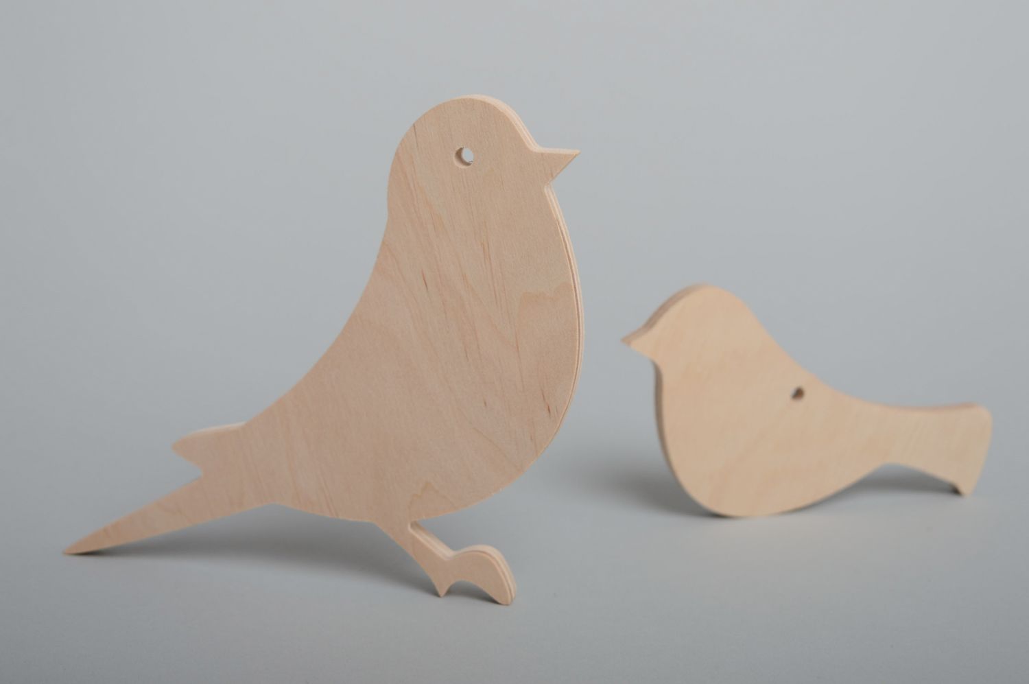 Plywood bird figurine craft blank for decoupage photo 4