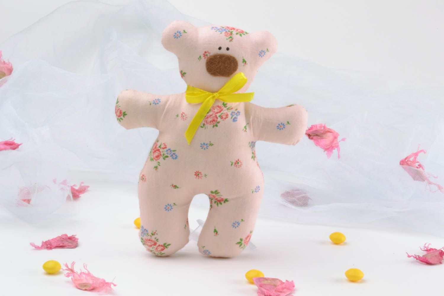 Brinquedo macio Urso-de-rosa foto 1