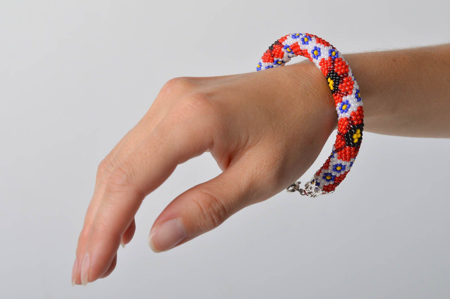 Stylish handmade woven bead bracelet beaded cord bracelet gifts for her photo 1