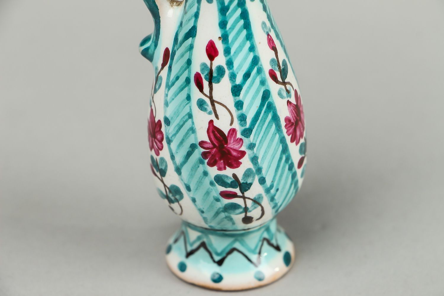 Little porcelain ceramic floral design vase 0,08 lb photo 3