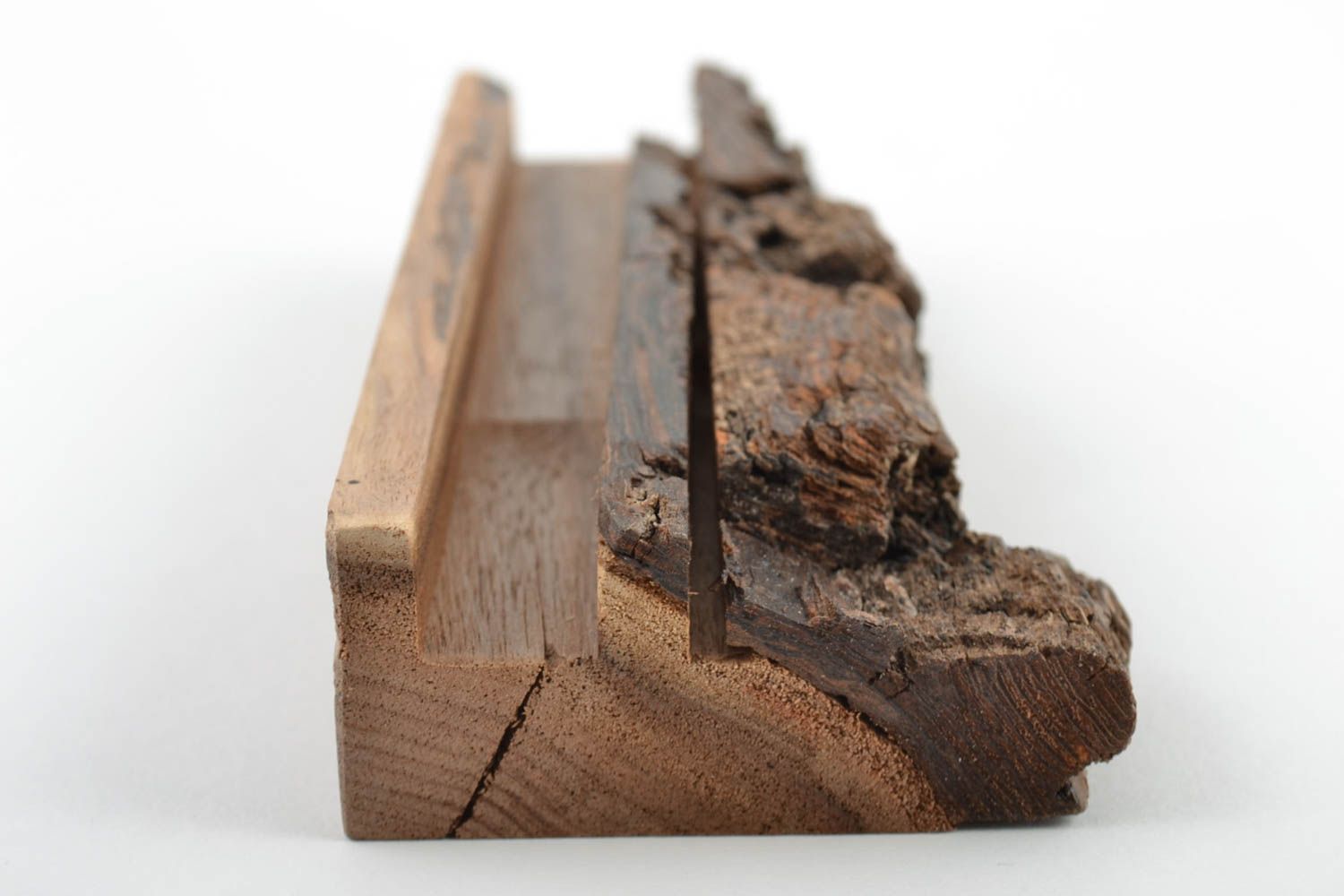 Holz Tablet Halter aus echtem Naturmaterial lackiert handmade  foto 2