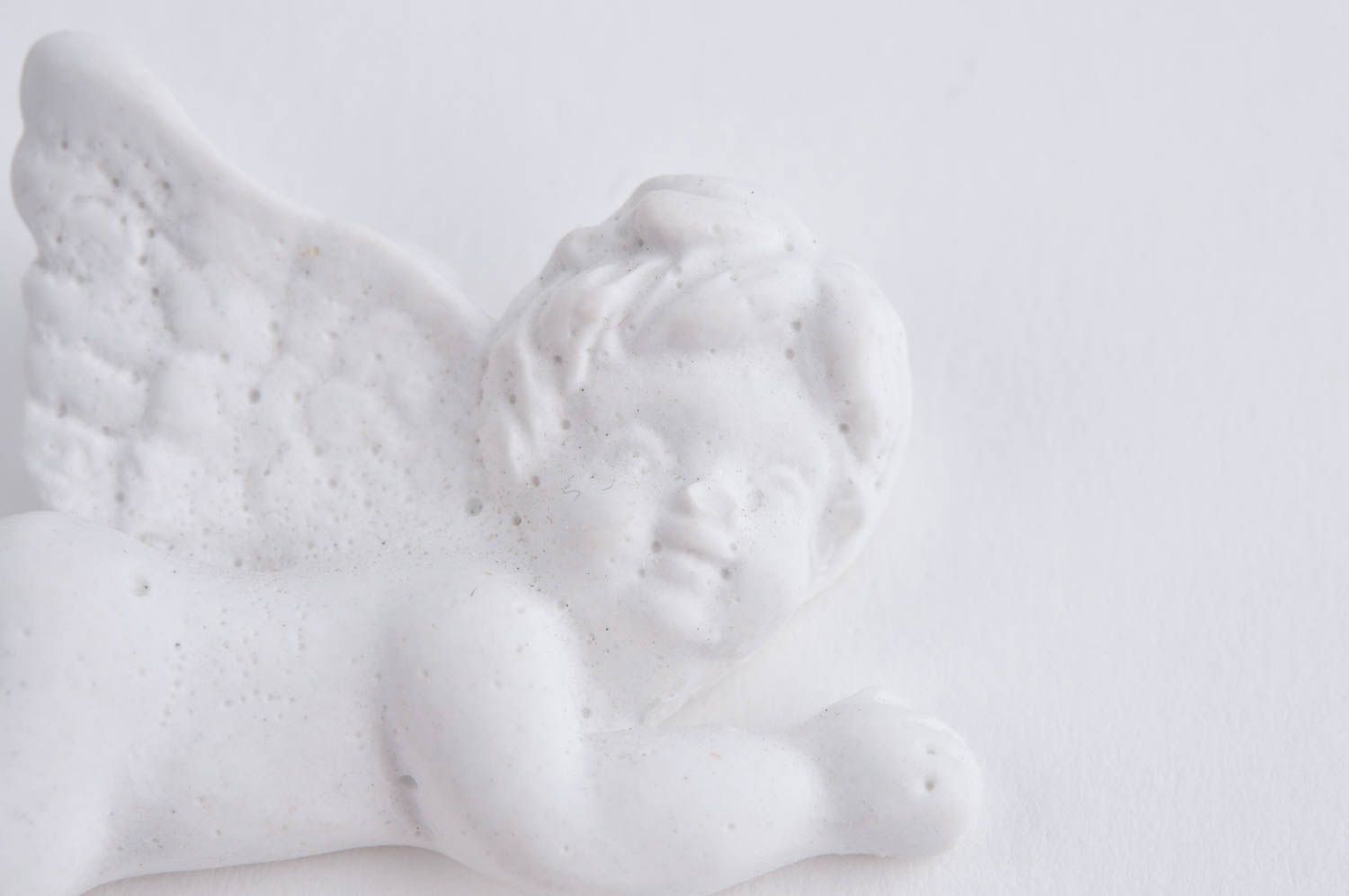 Figurine à peindre Ange décoratif fait main blanc en plâtre Déco maison photo 5