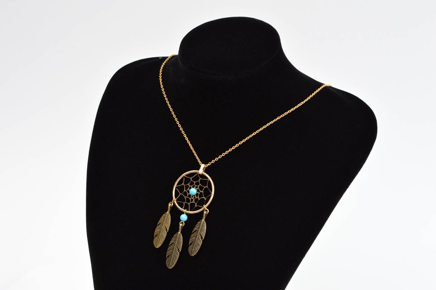 Handmade necklace dreamcatcher necklace brass accessories fashion jewelry photo 3