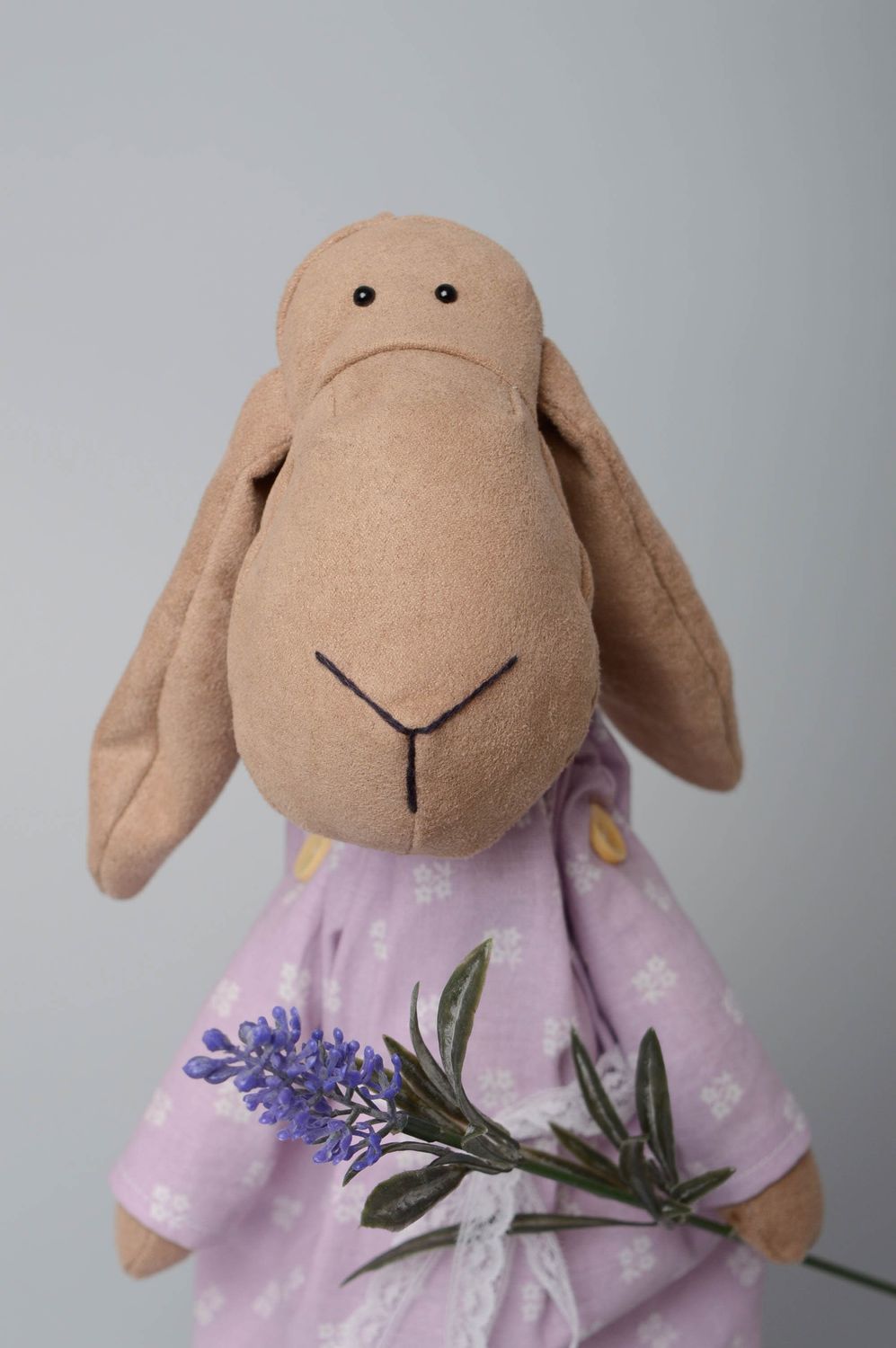 Kuscheltier Handmade Puppe Schäfchen mit Lavendel foto 2