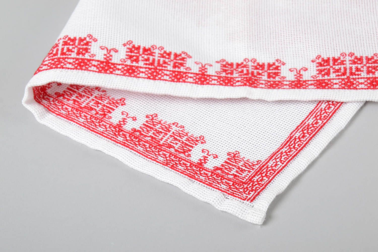 Handmade unique cross-stitch embroidery napkin designer decorative home ideas photo 3
