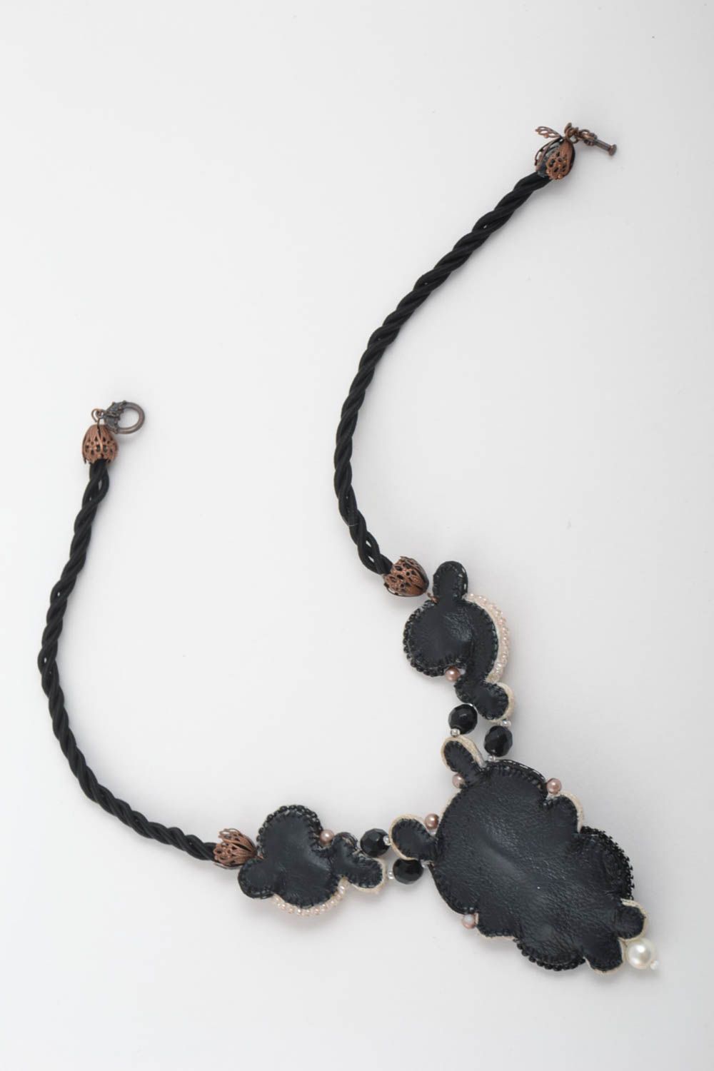 Handmade Soutache Collier Modeschmuck Halskette Geschenk für Frauen braun foto 4