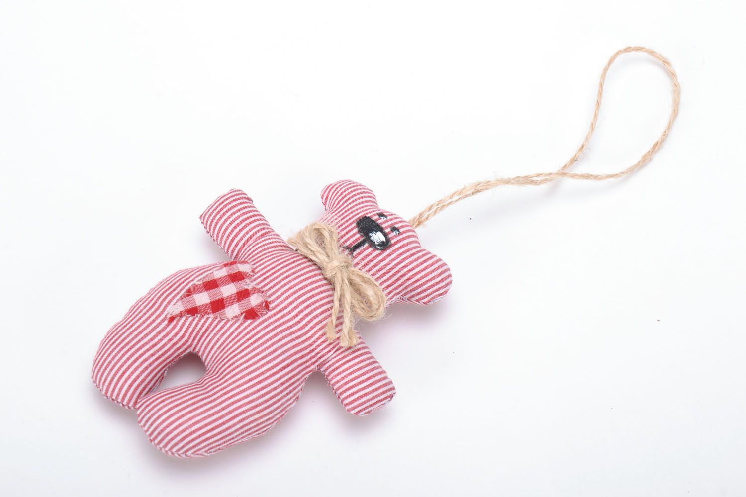 Интерьерная подвеска Розовый мишка фото 3