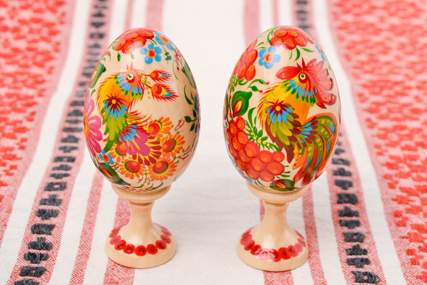 Handmade wooden Easter egg 2 Easter eggs interior decorating decorative use only photo 1