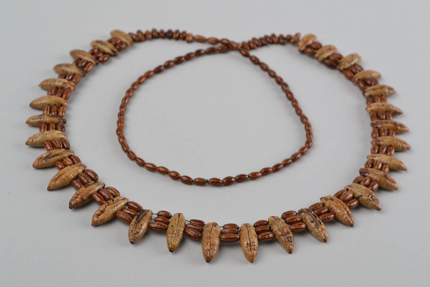 Unusual handmade designer necklace botanical jewelry fashion accessories photo 3