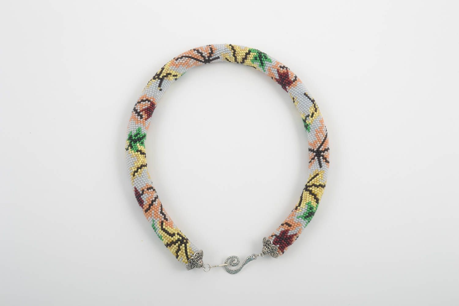 Collar hecho a mano de abalorios regalo original collar de moda con ornamentos foto 3