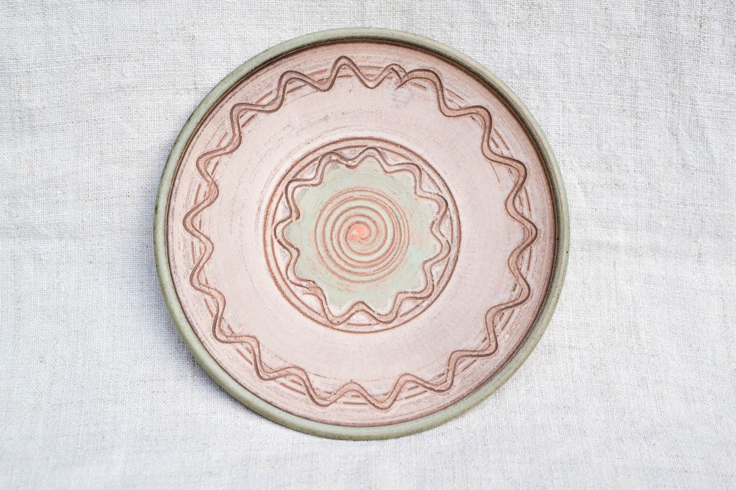 Handmade plate designer plate gift ideas unusual gift kitchen decor clay plate photo 3