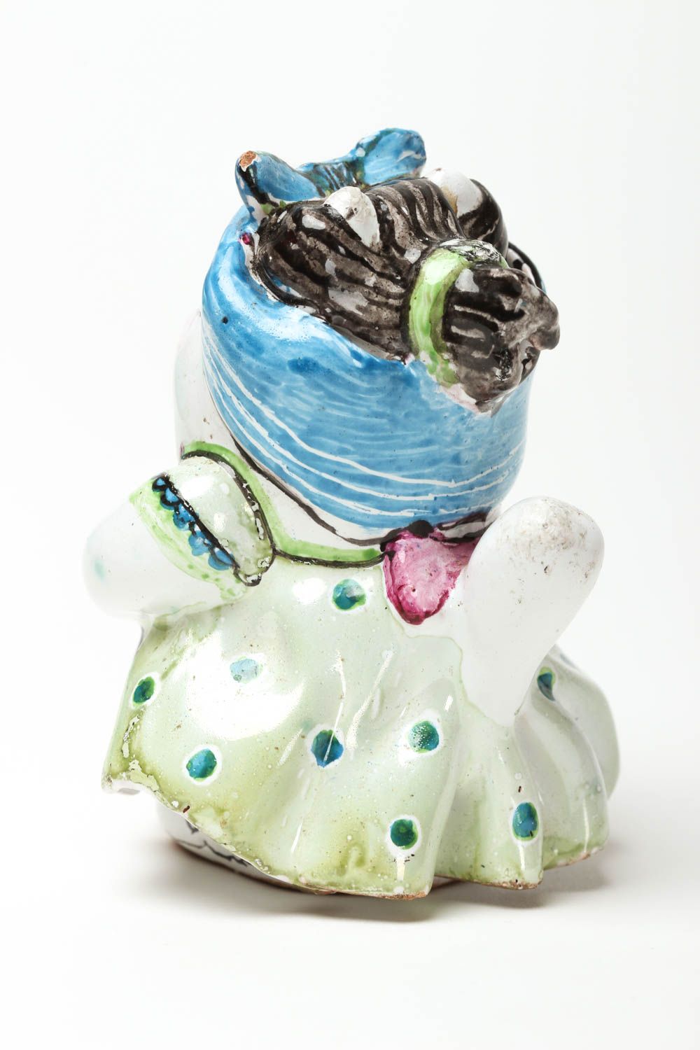 Handmade cute ceramic statuette designer table decor stylish clay figurine photo 4