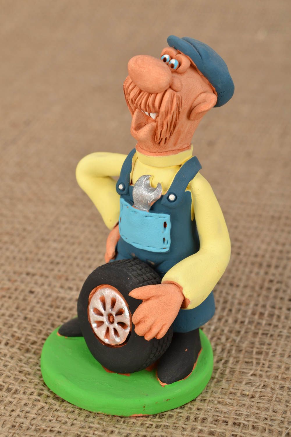 Homemade ceramic statuette Car Service Specialist photo 1