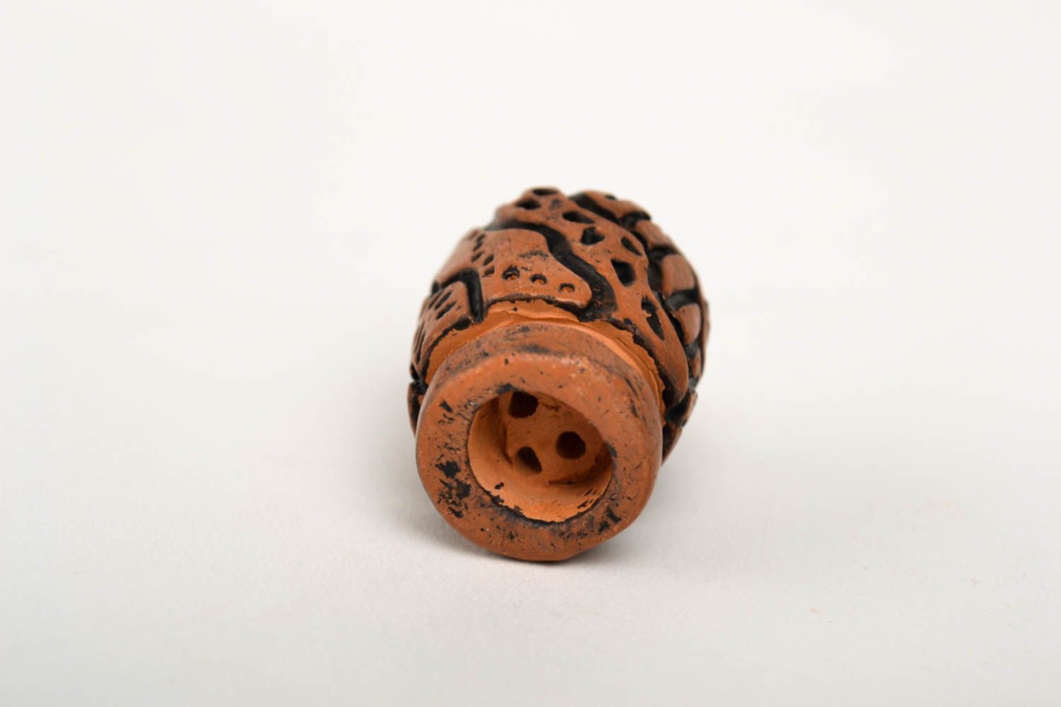 Курительная принадлежность хэнд мейд керамический сувенир изделие из глины фото 4