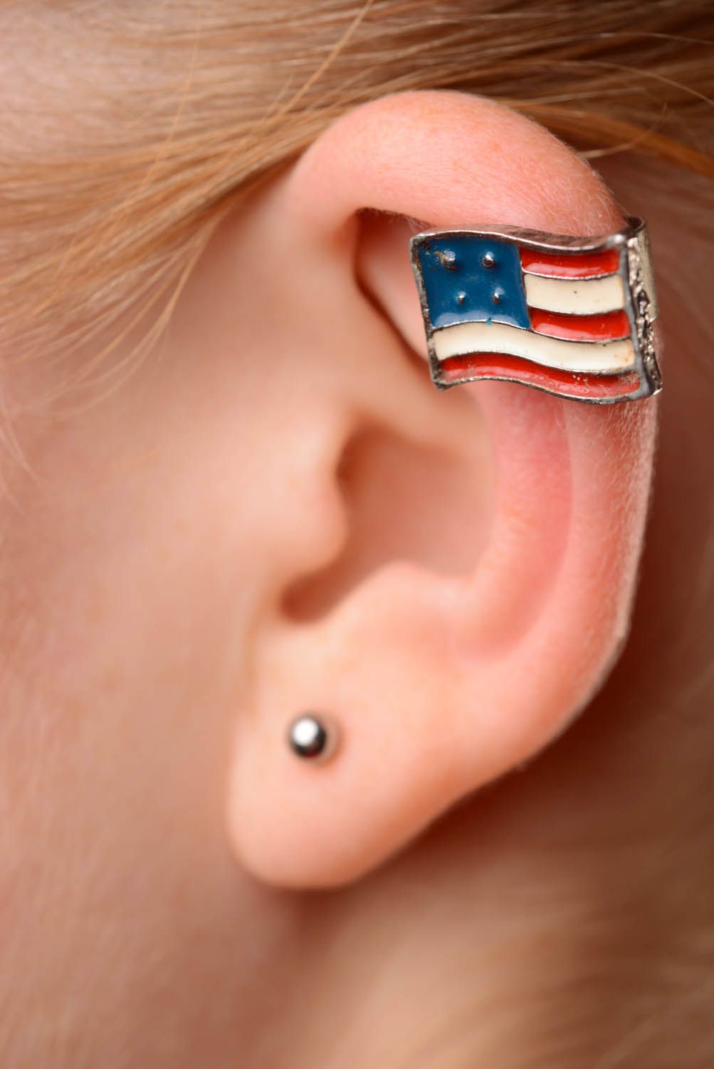 Кафф на ухо Американский флаг фото 3