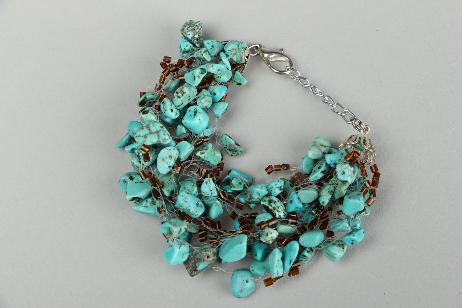 A bracelet made ​​of natural Turquoise stone photo 2