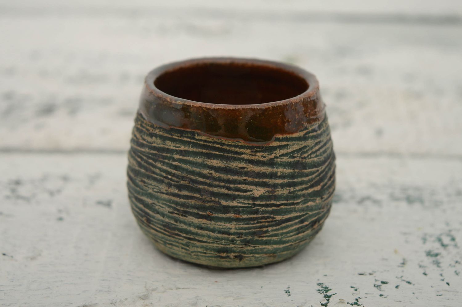 Copa cerámica hecha a mano foto 1