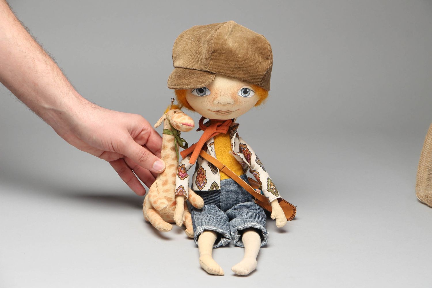 Авторская кукла тканевая ручной работы Семен и Жоржик фото 4