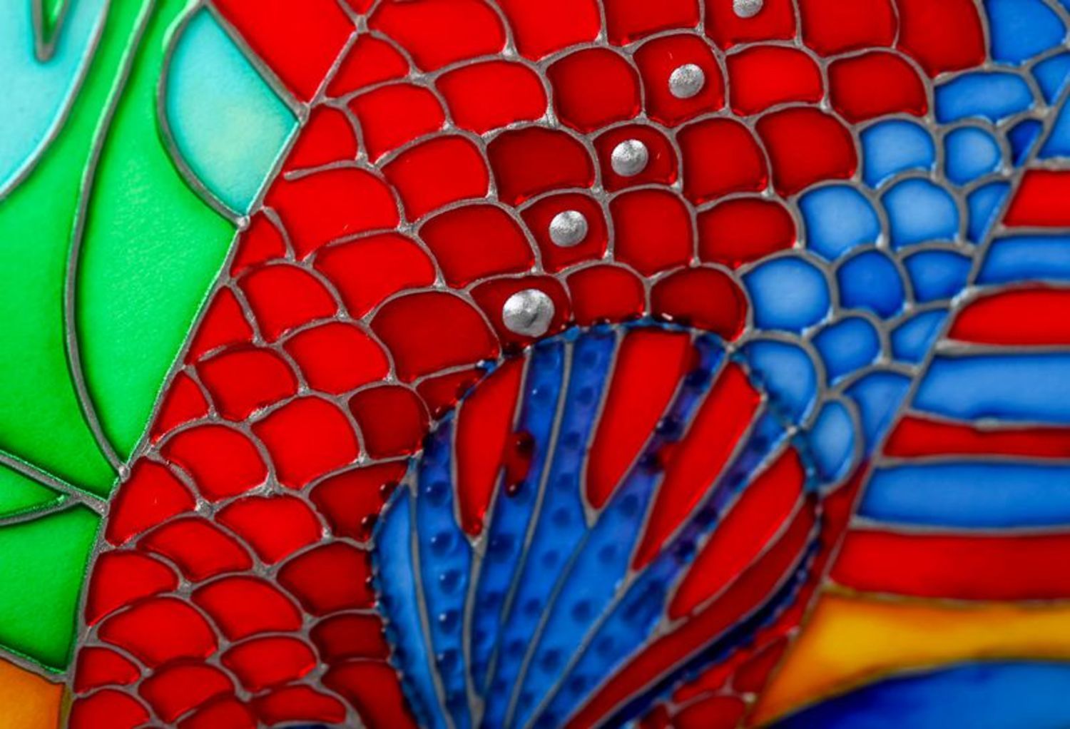 Stained glass picture Fish photo 2