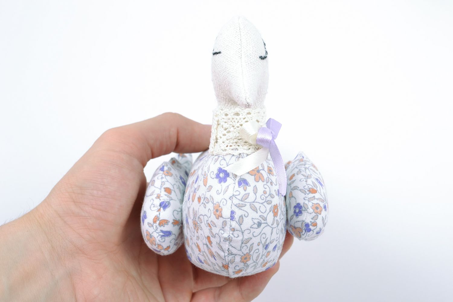 Textile toy duck for home decor photo 4