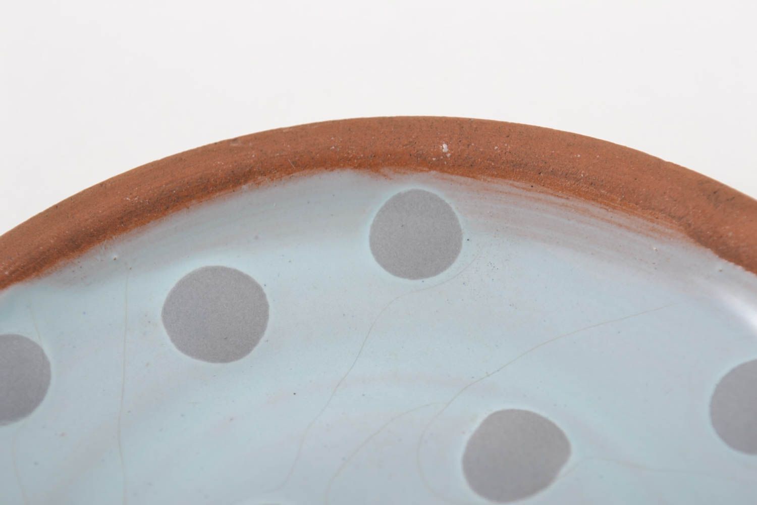 Keramik Geschirr handgeschaffen Teller aus Ton stilvoll Dekoration für Küche foto 3