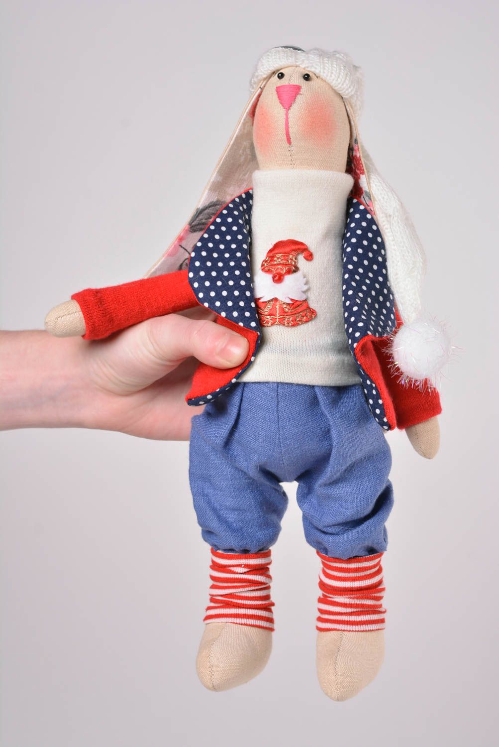 Peluche original hecho a mano juguete de tela muñeco de trapo para niños foto 1