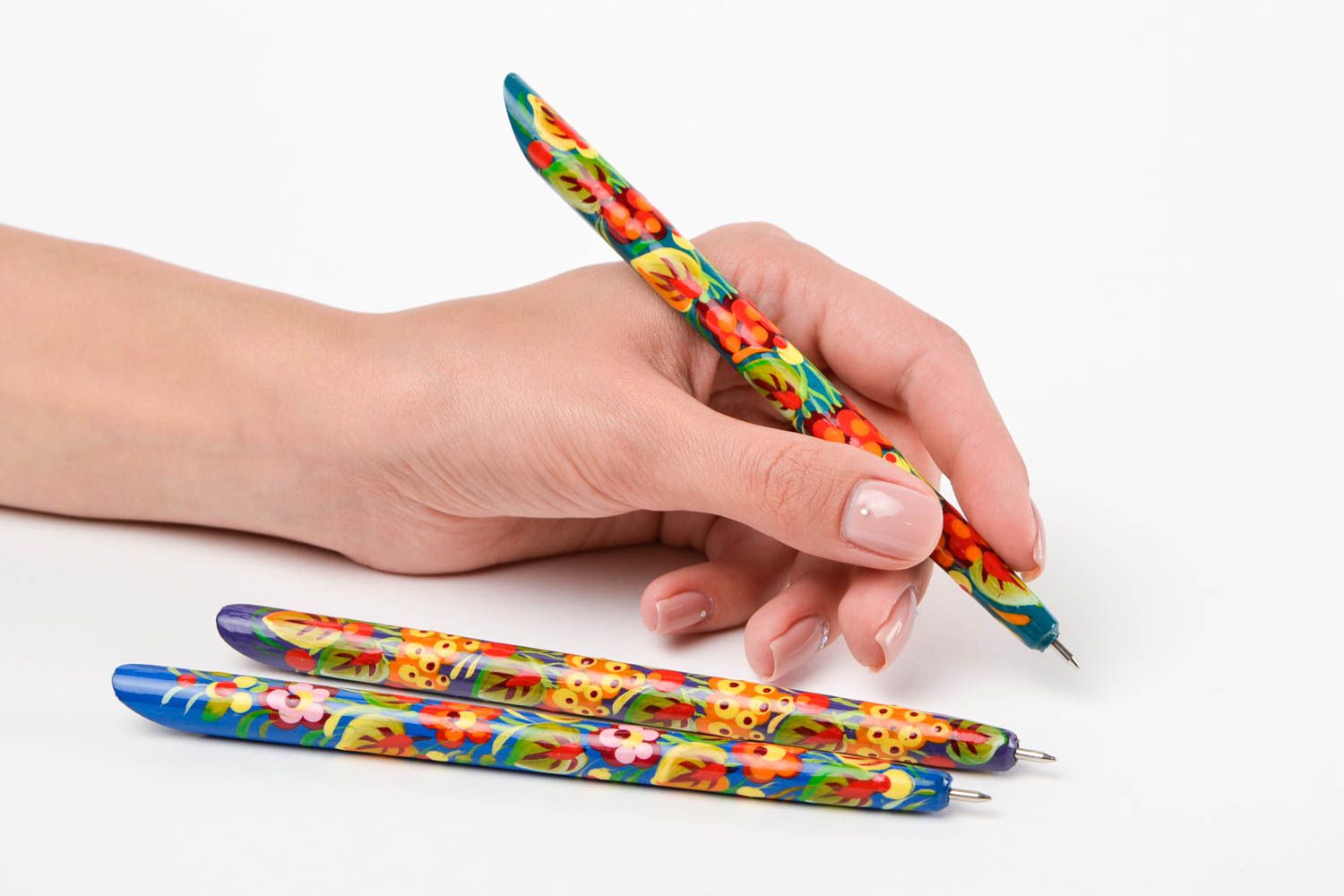 3 bolígrafos decorados hechos a mano efectos de escritorio regalos originales foto 5