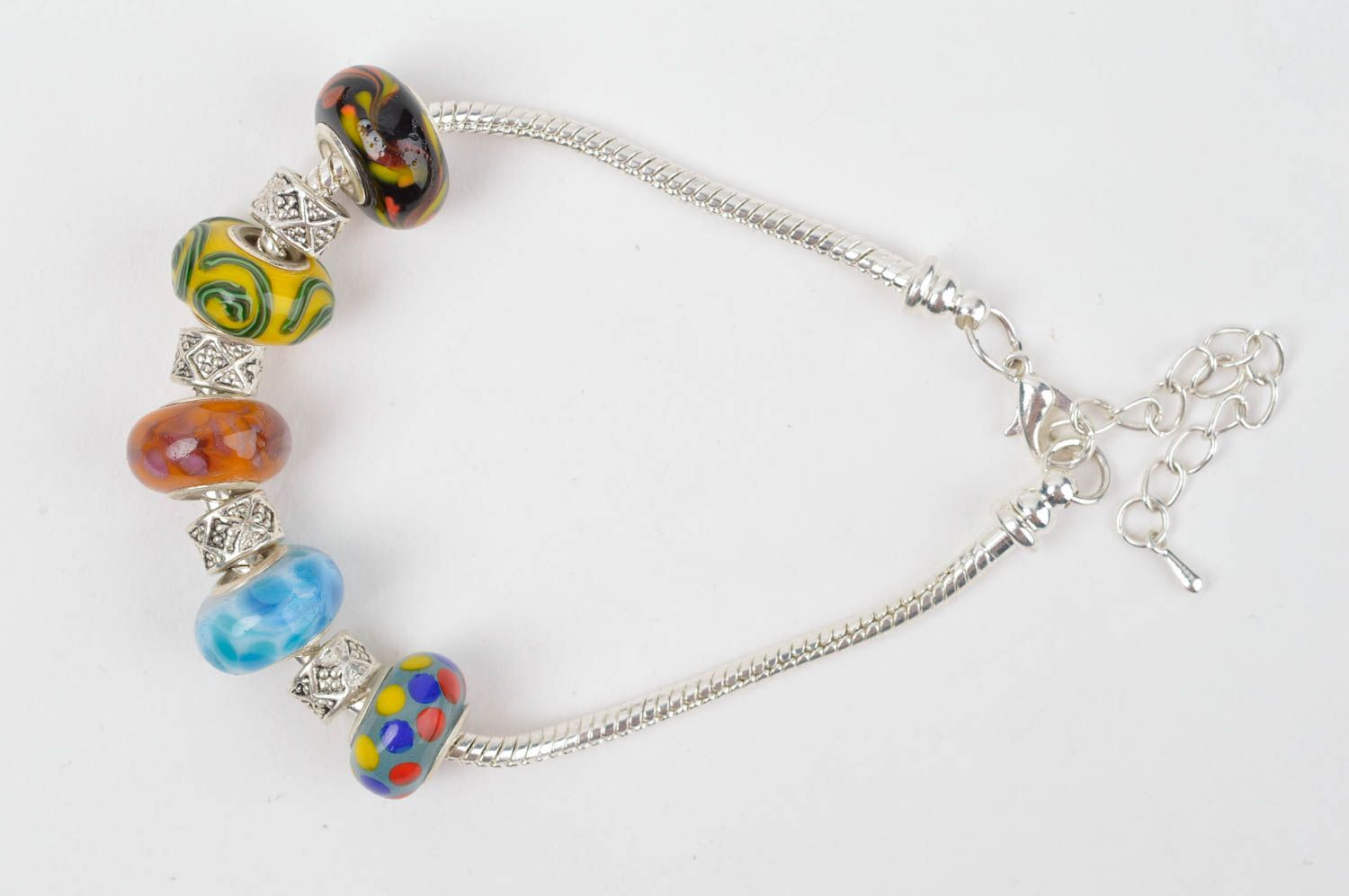 Stylish handmade wrist bracelet designs glass bead bracelet artisan jewelry photo 2