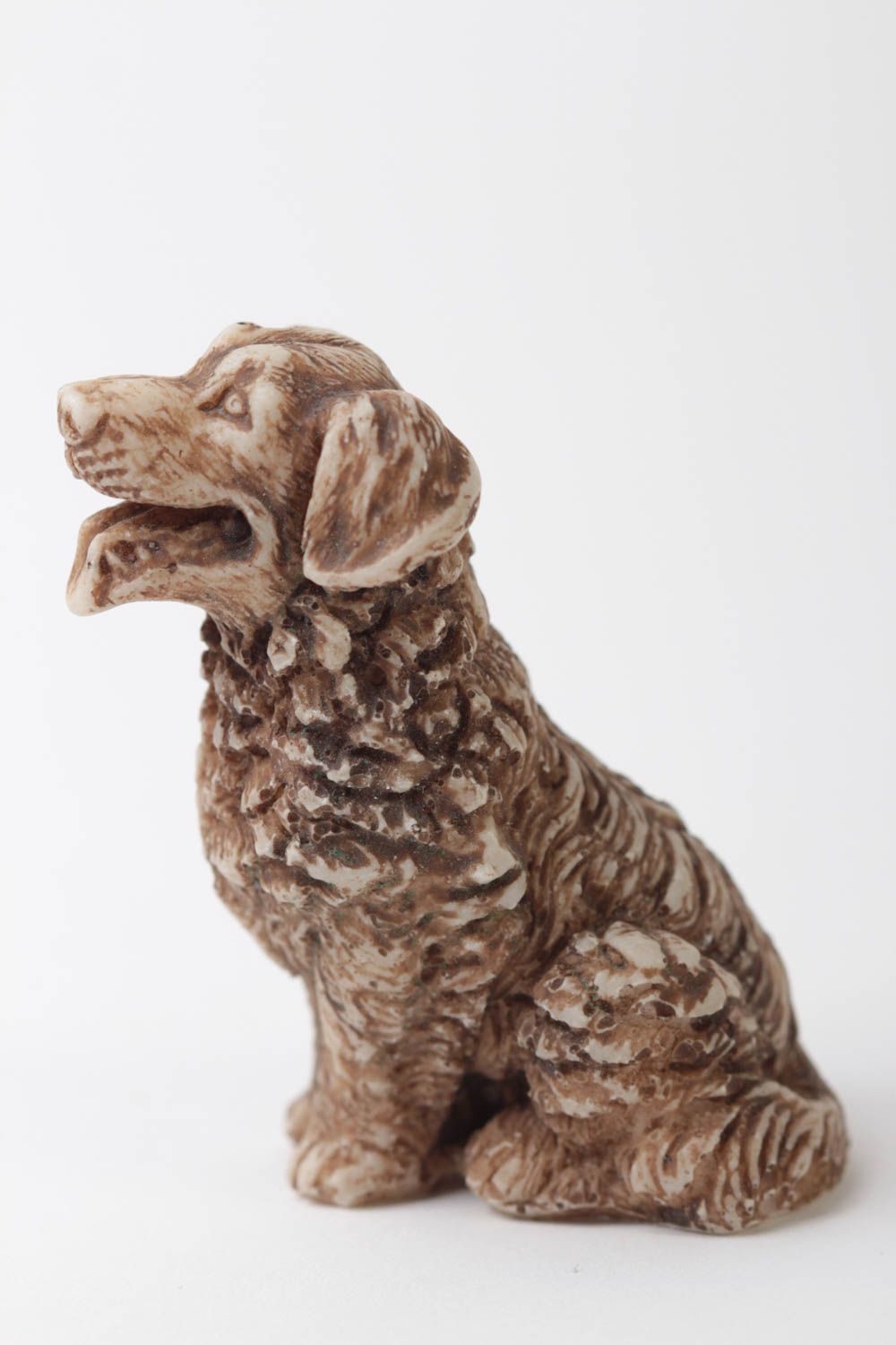 Figurine chien fait main Déco intérieur poudre marbre résine Cadeau original photo 2