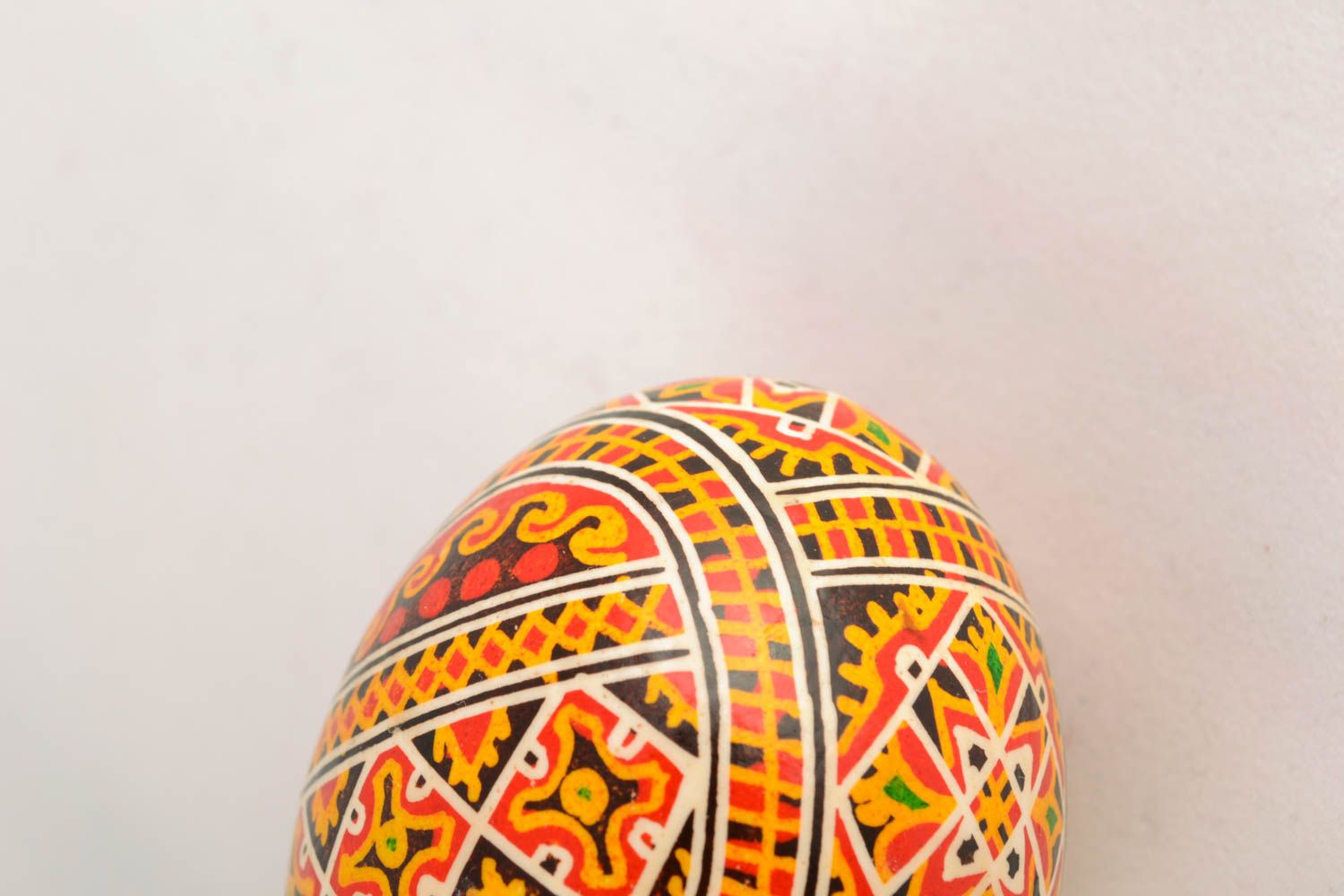 Painted egg with ornament photo 3