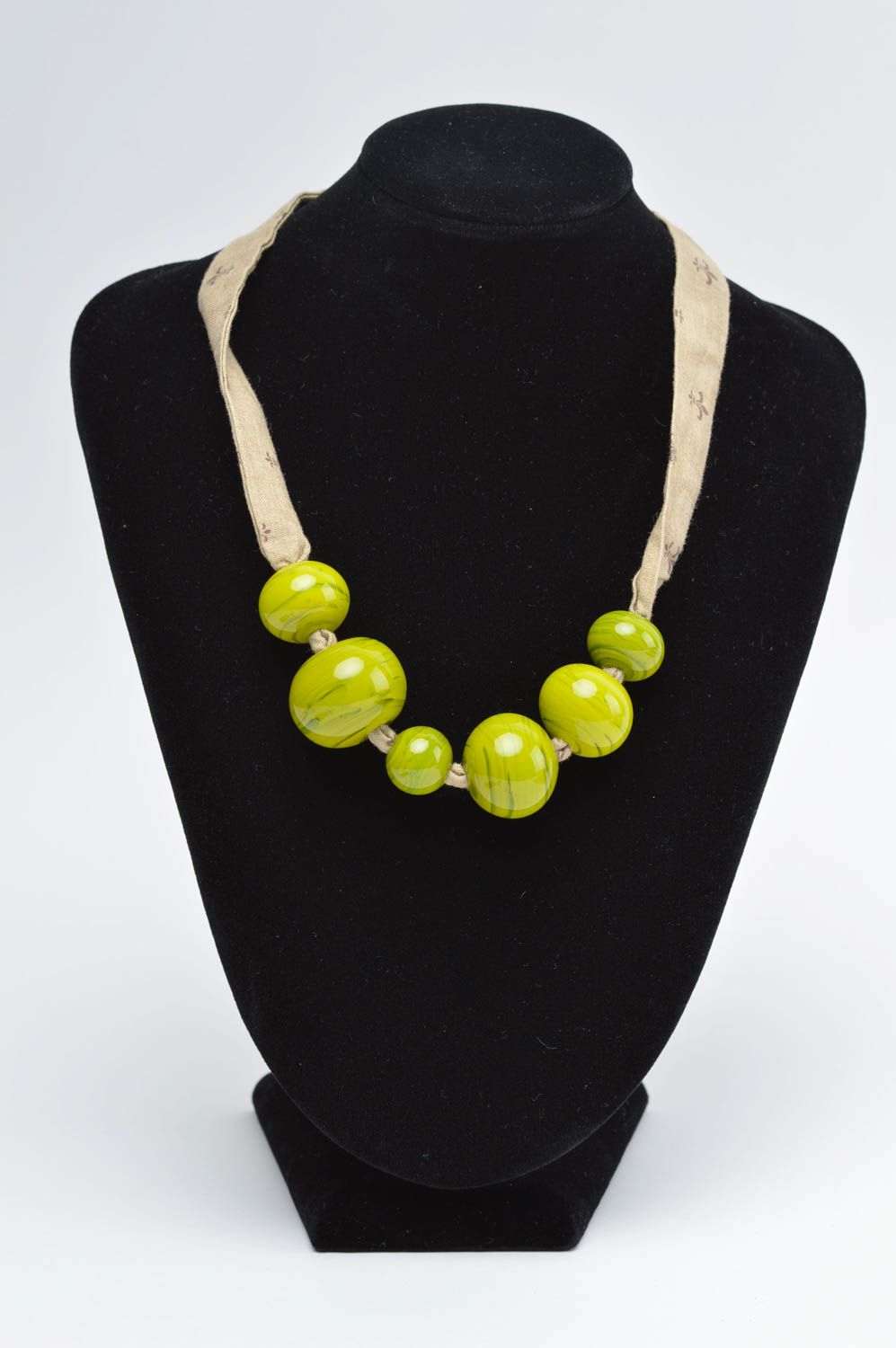 Schmuck aus Glas Halsketten Damen Schmuck handgemacht Halskette für Frauen grün foto 1