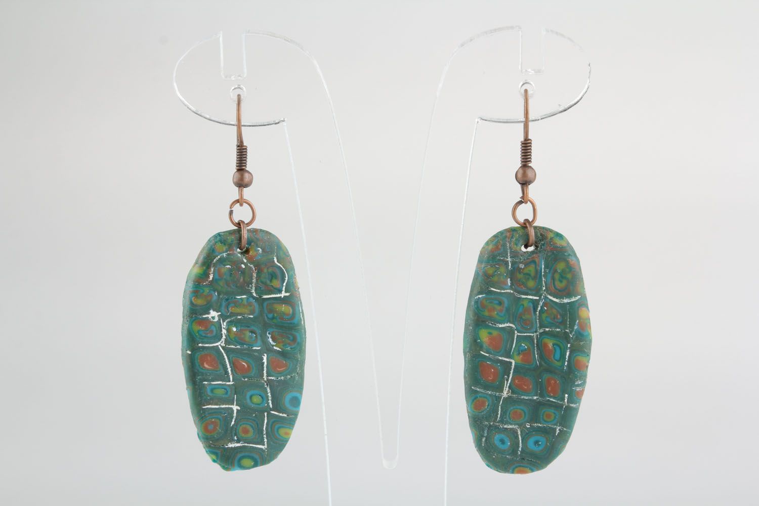 Plastic earrings Mosaic photo 3