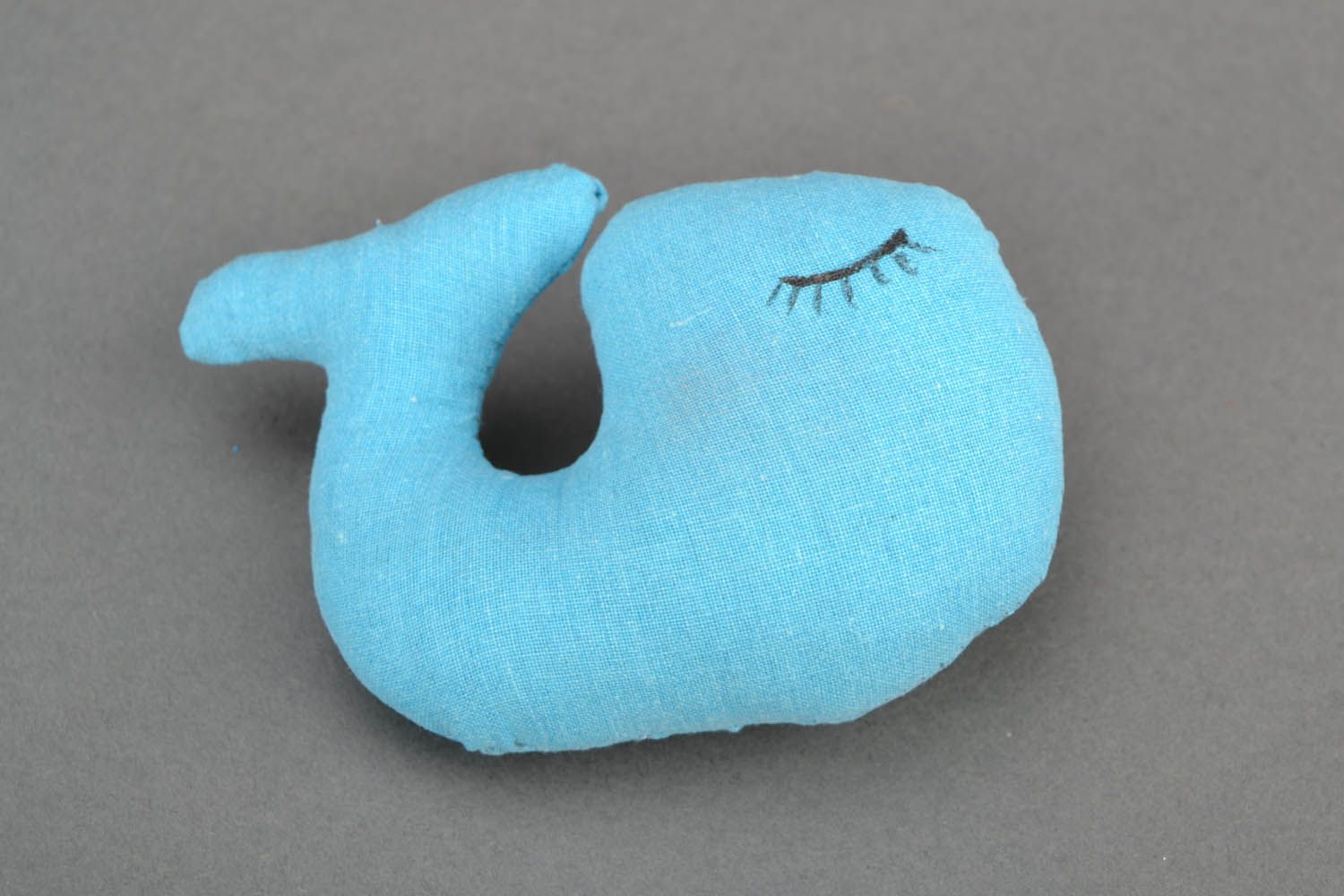 Blue soft toy Sleeping Whale photo 3