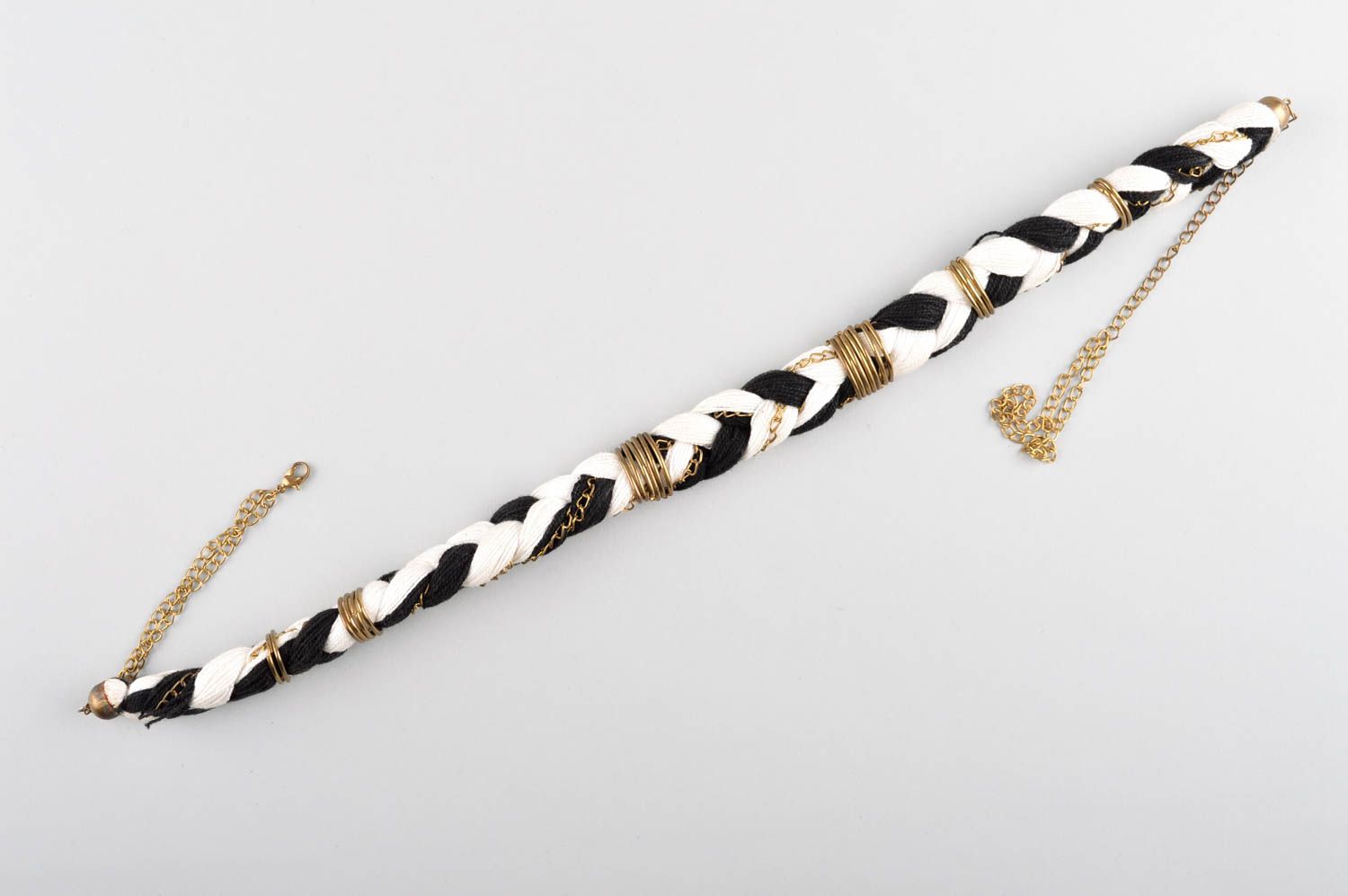 Beautiful handmade necklace designer braided accessories stylish unusual jewelry photo 5
