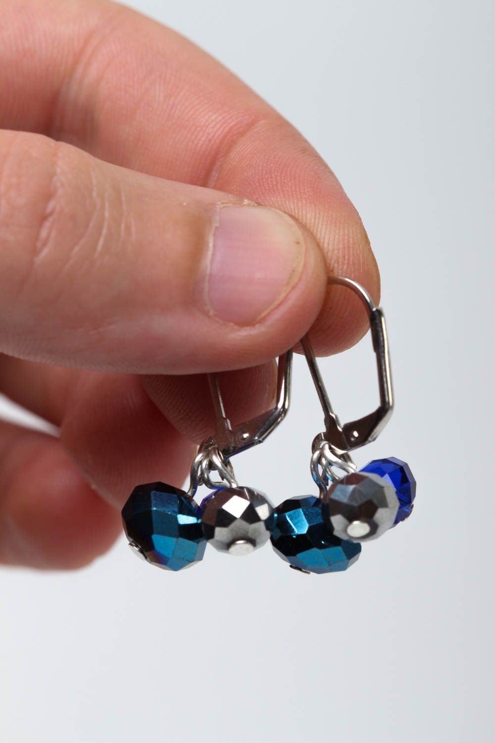 Boucles d'oreilles pendantes Bijou fait main perles de cristal Cadeau femme photo 5