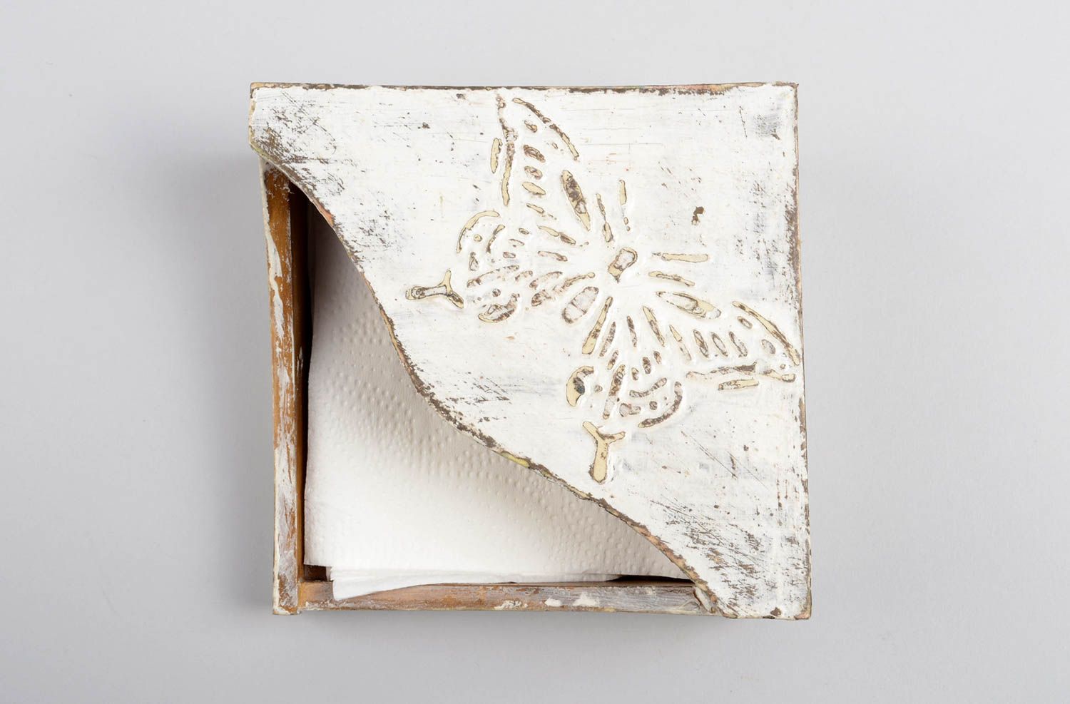 Handmade Deko Serviettenhalter aus Holz originell Geschenkartikel aus Holz foto 4