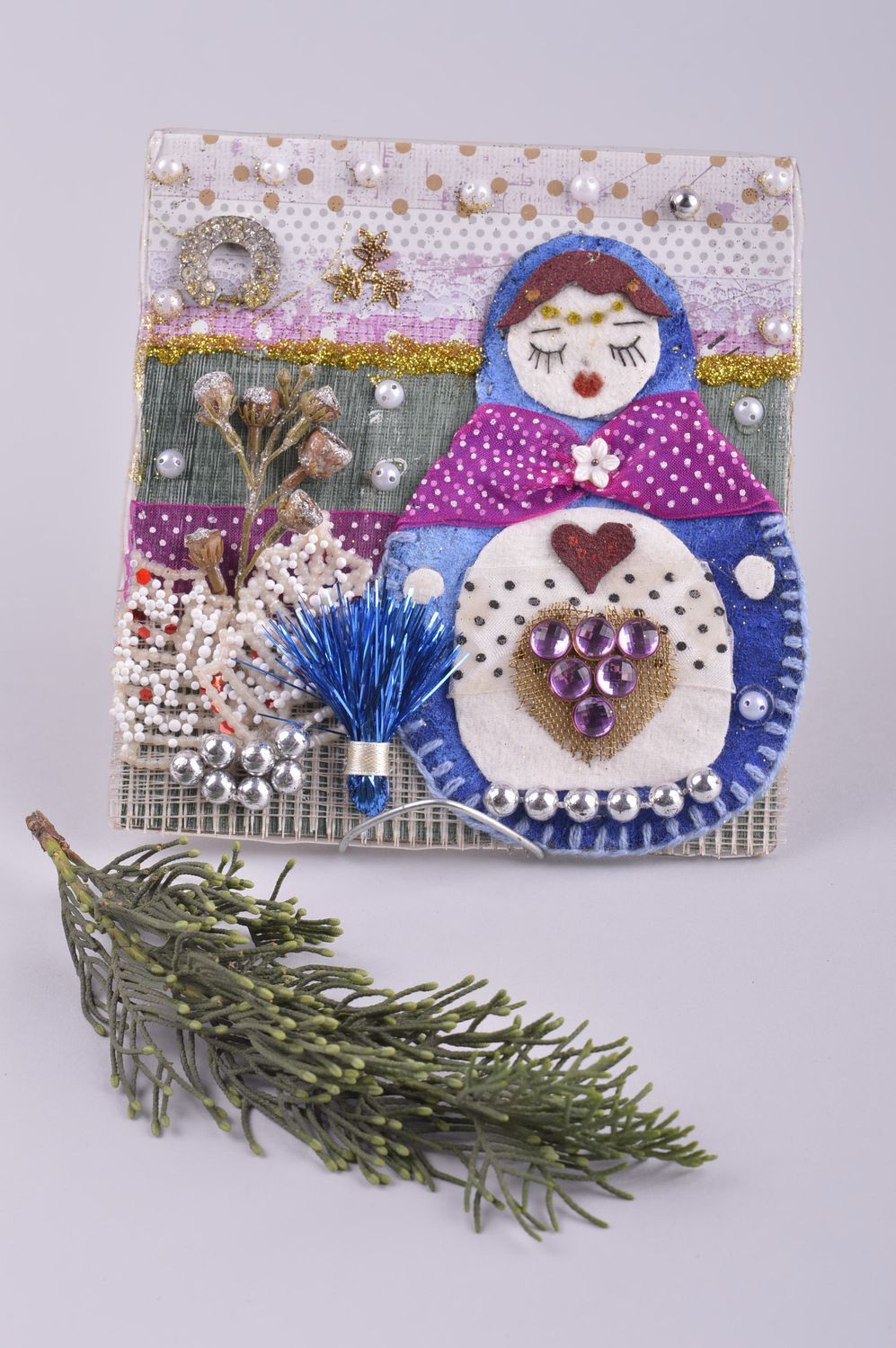 Panel decorativo original hecho a mano adorno navideño decoración de pared foto 1