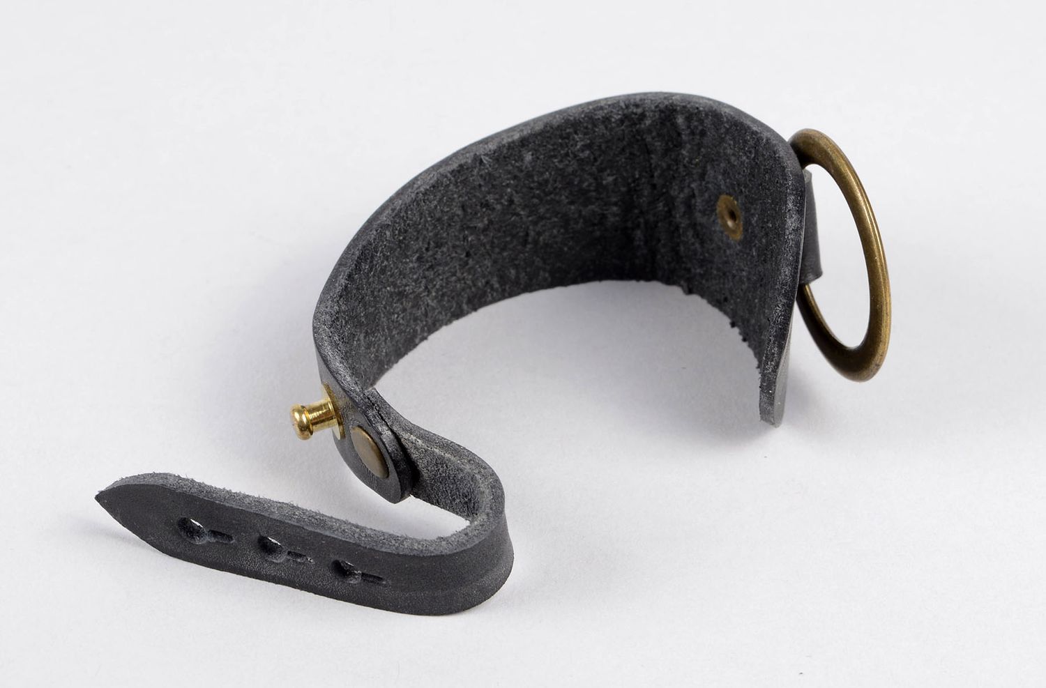 Handmade Leder Armband Designer Schmuck Accessoires für Frauen schwarz stilvoll foto 3