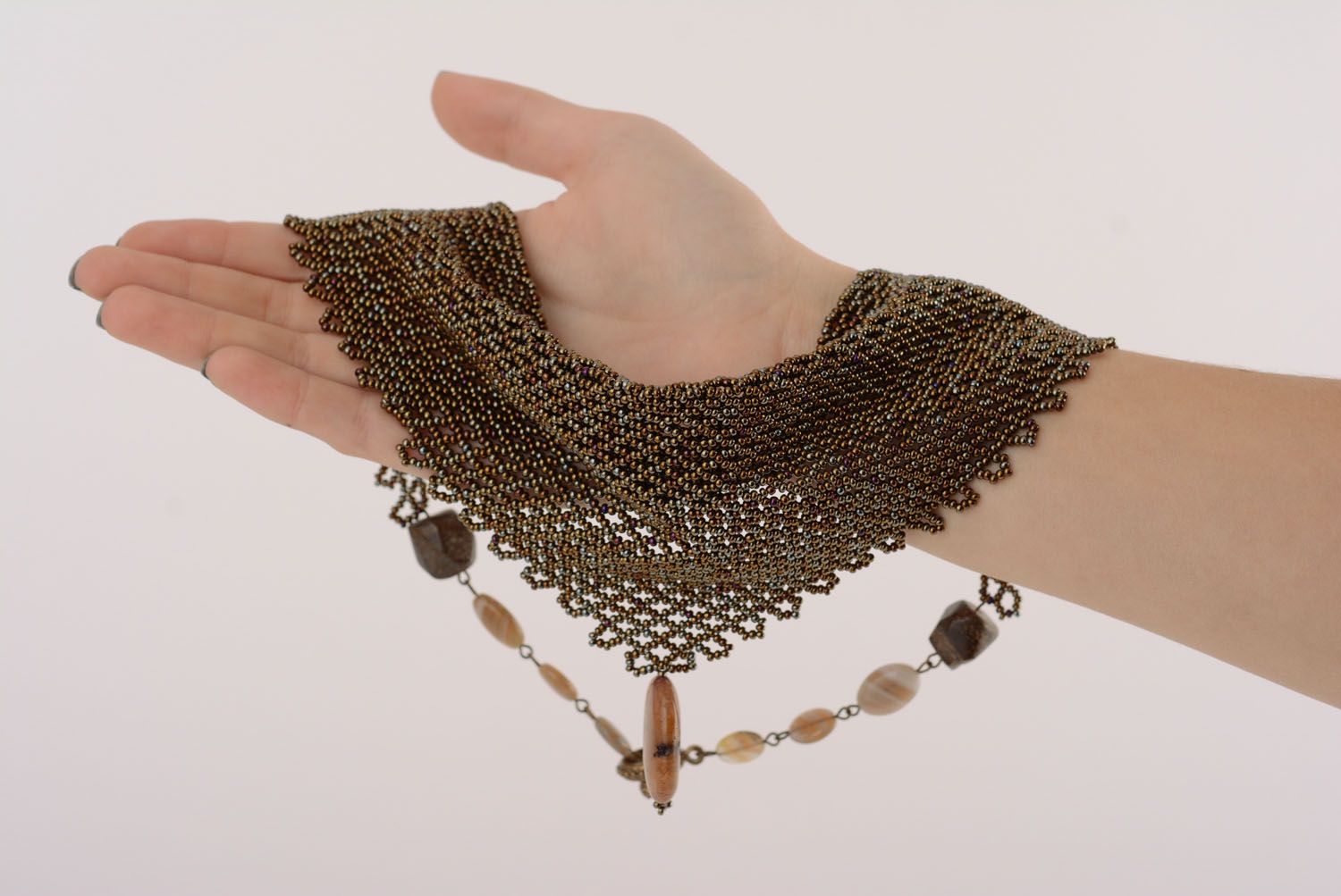 Beaded necklace Kerchief photo 4