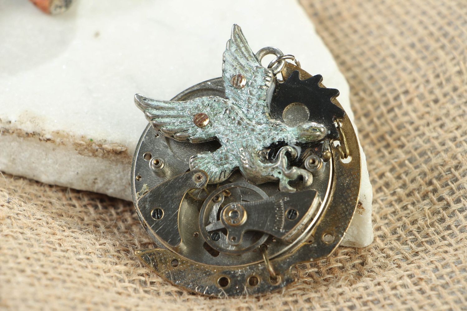 Unusual designer pendant with mechanism photo 5