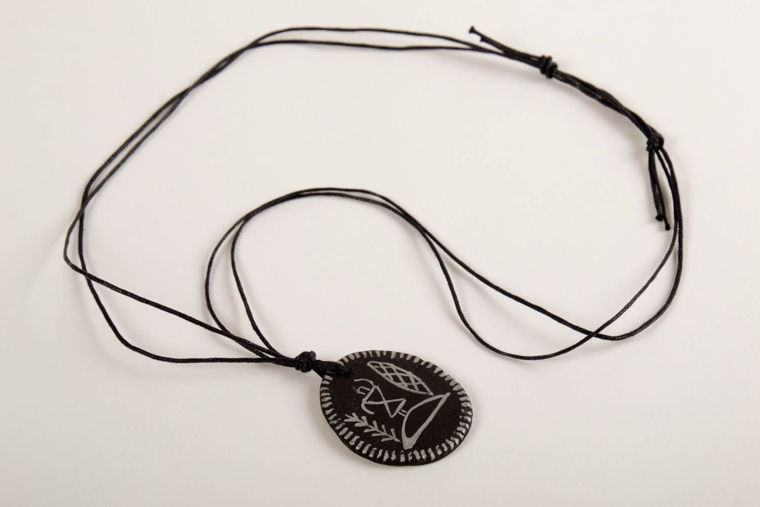 Handmade pendant clay accessory unusual jewelry designer clay pendants photo 5