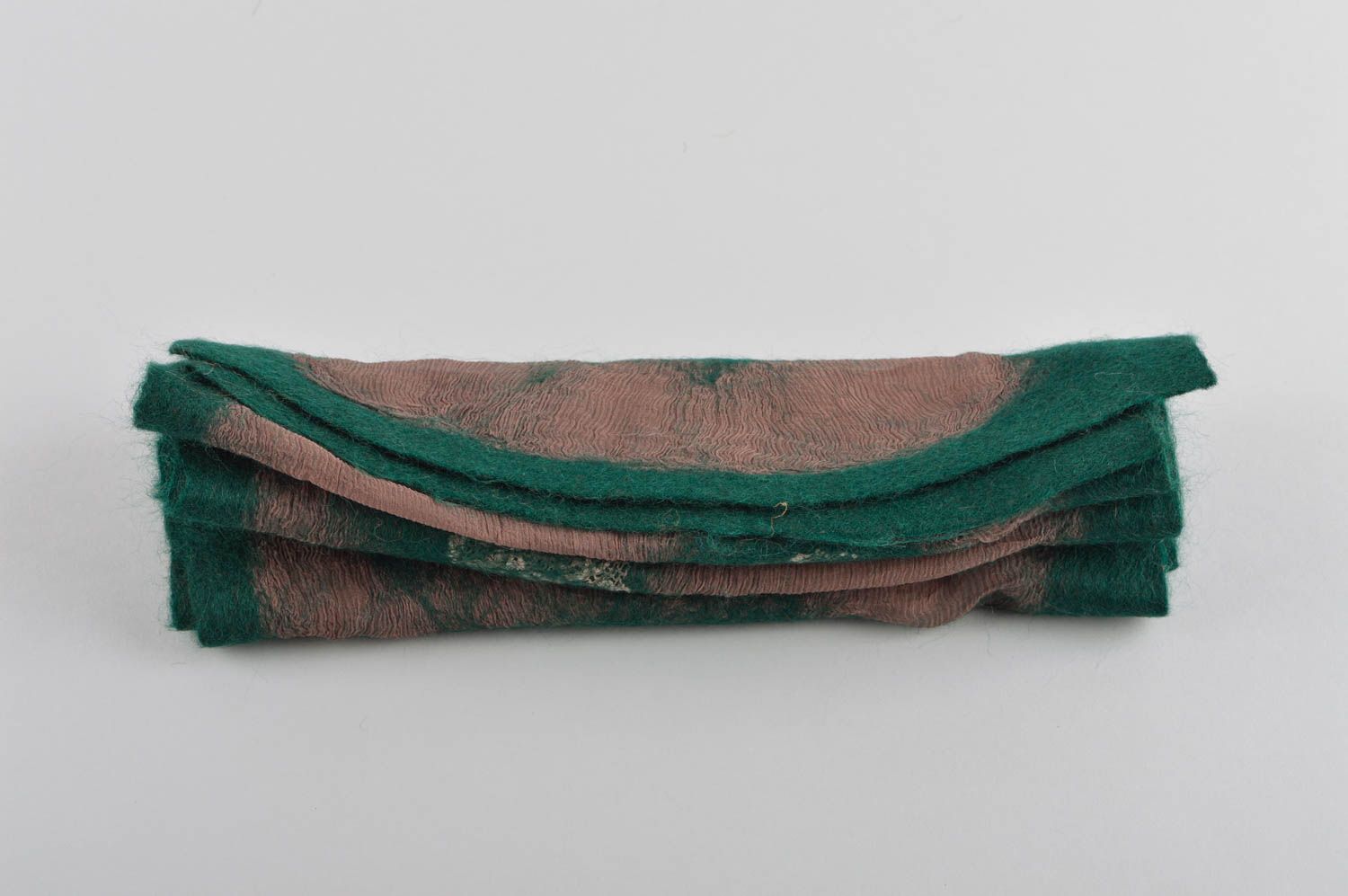 Bufanda de lana hecha a mano enfurtida inusual ropa de mujer regalo original foto 5