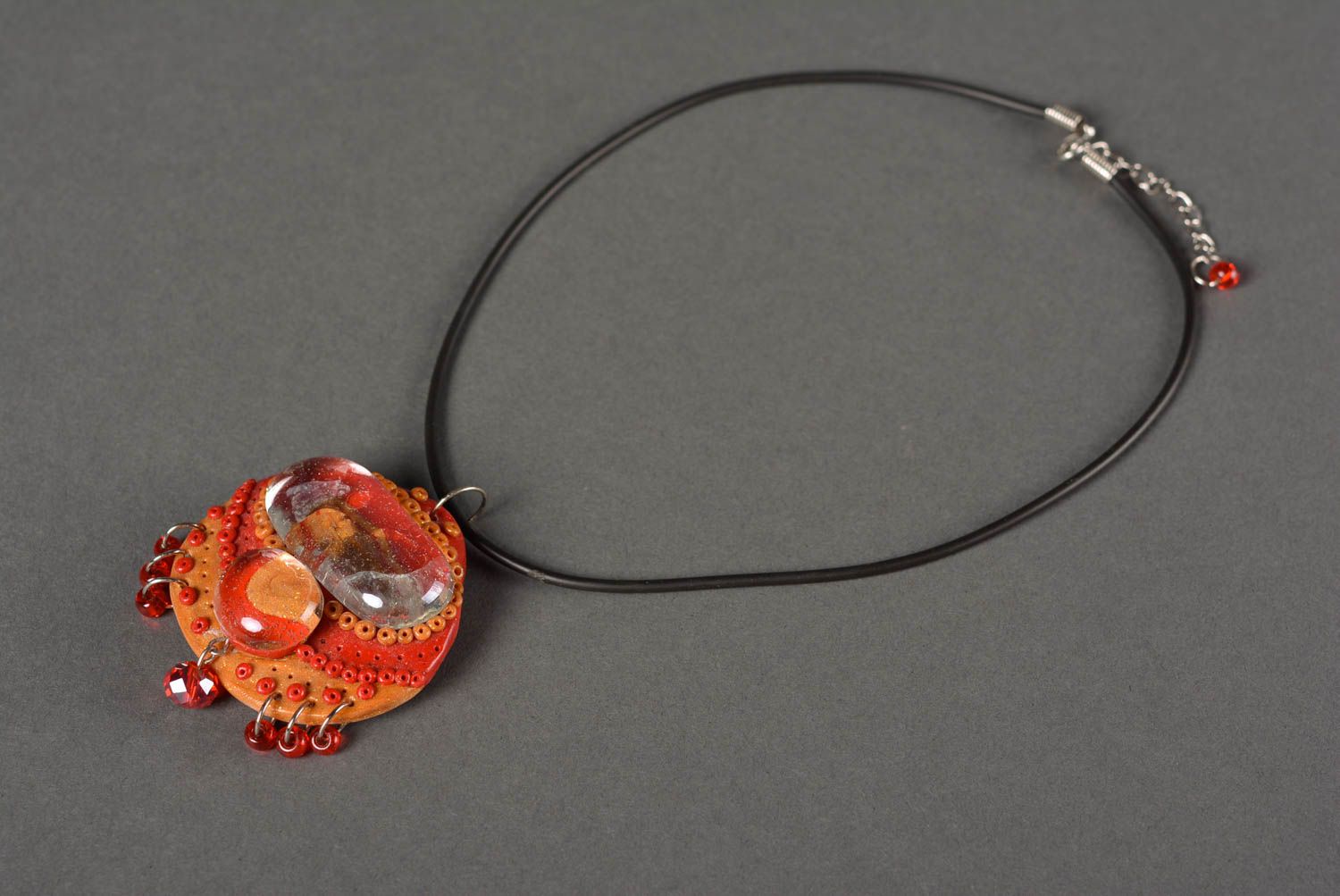 Beautiful handmade plastic pendant designer neck pendant gifts for her photo 4