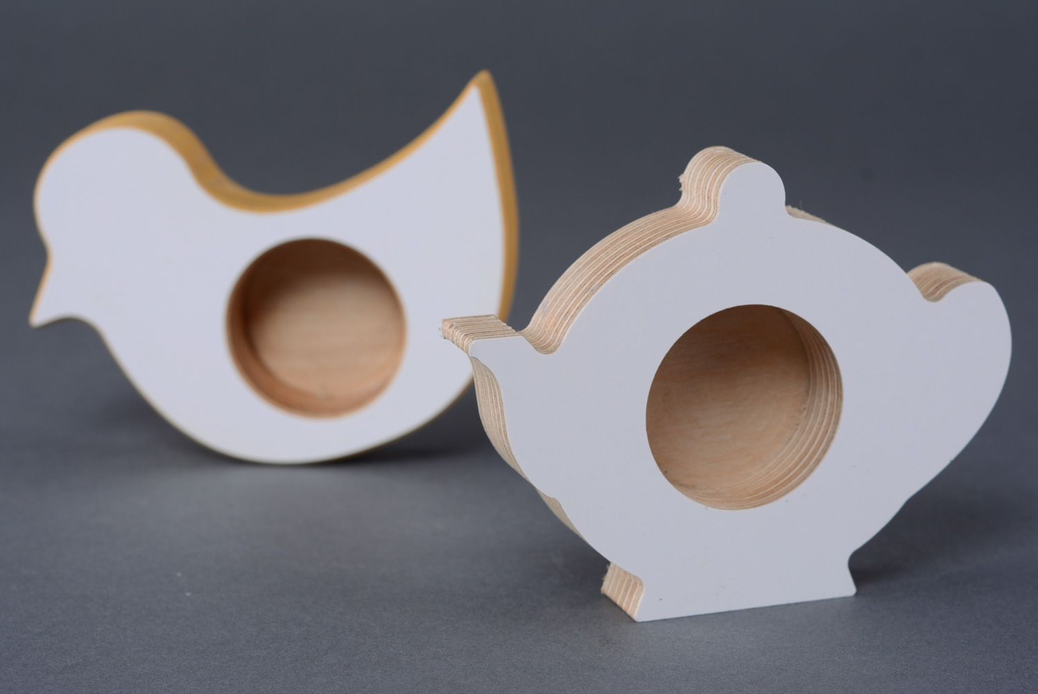Handmade plywood candlestick in the shape of teapot photo 5