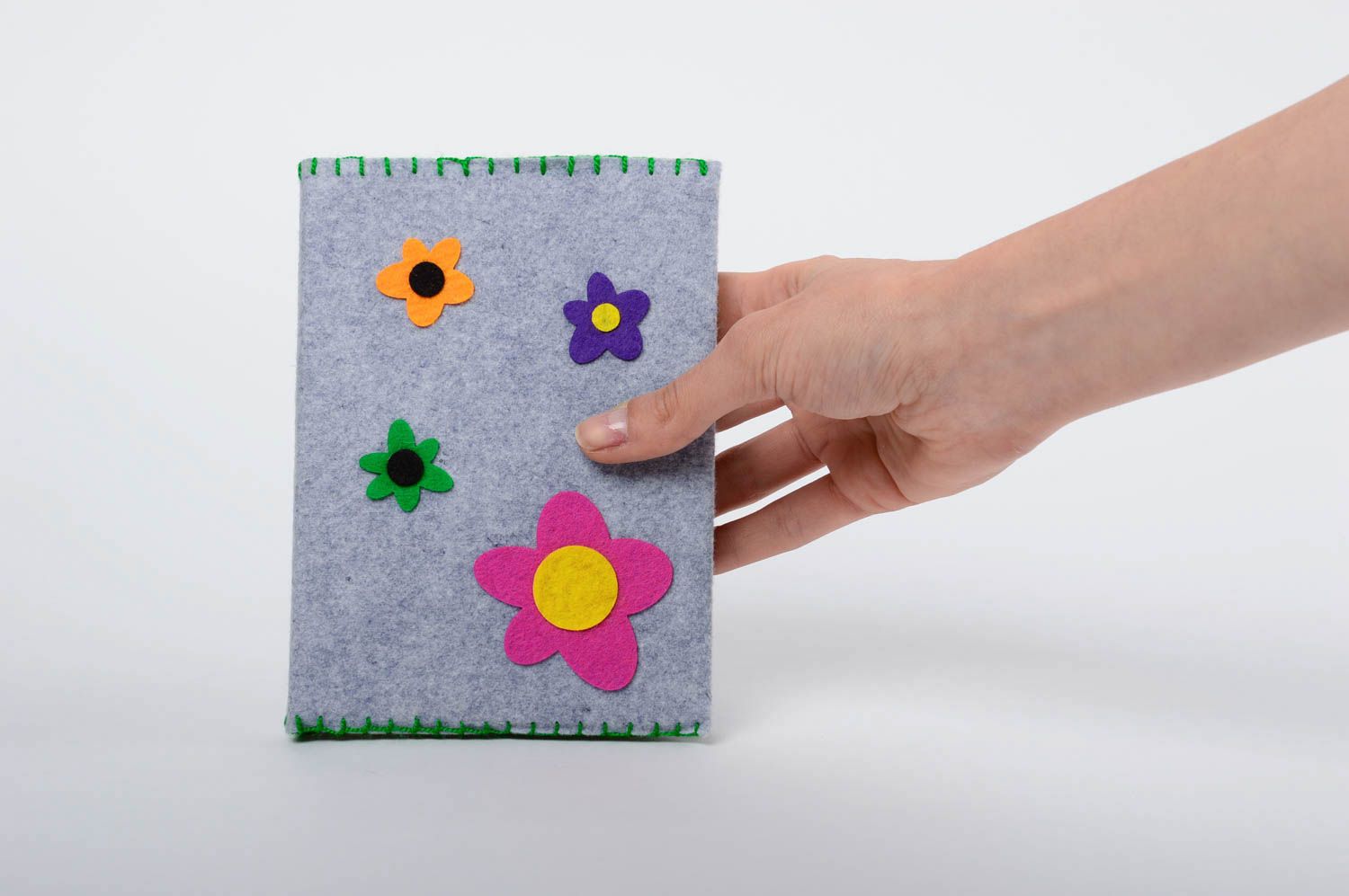 Handmade designer notepad stylish fleece unusual sketchbook gift for present photo 5