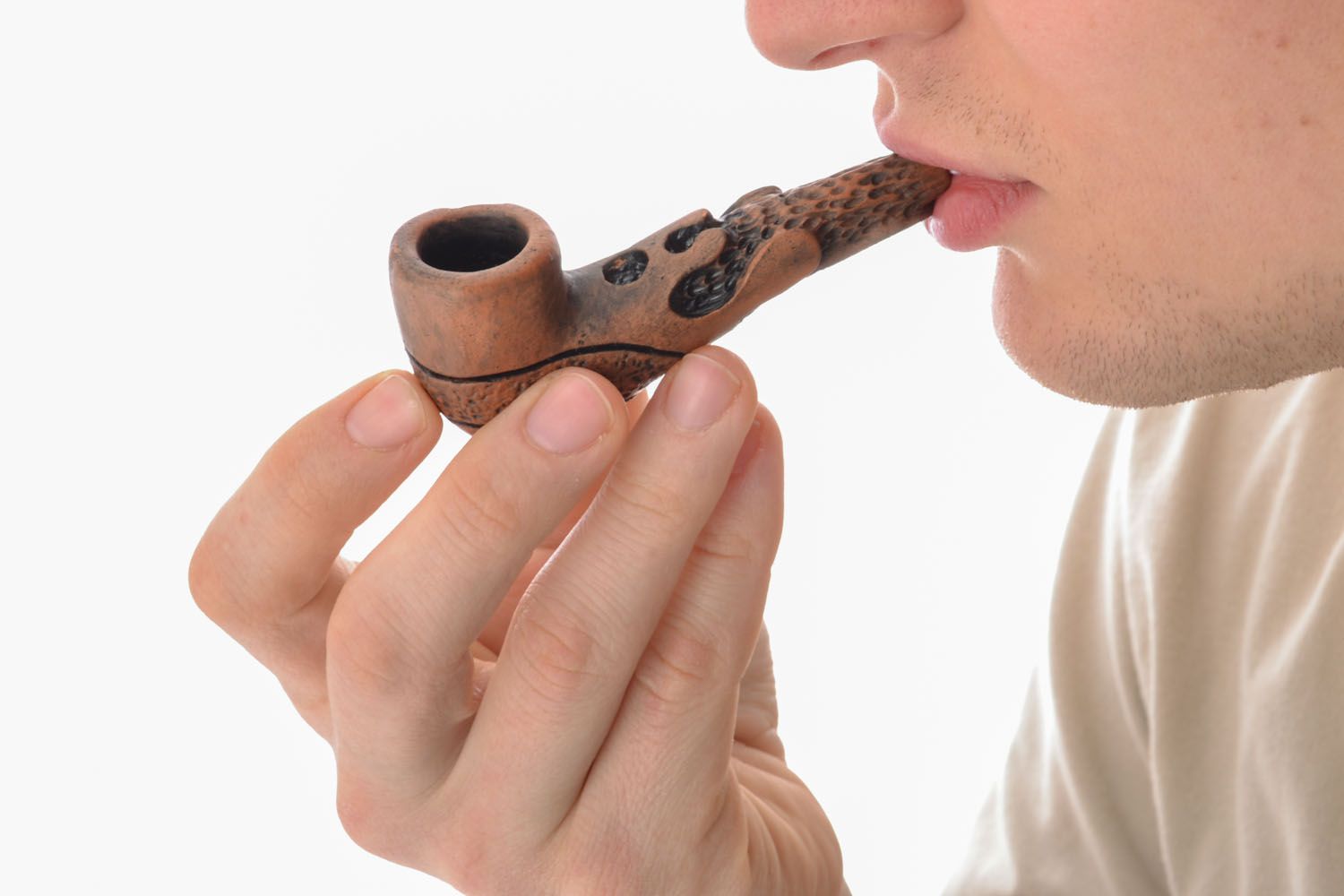 Ceramic smoking pipe Ethnic photo 5