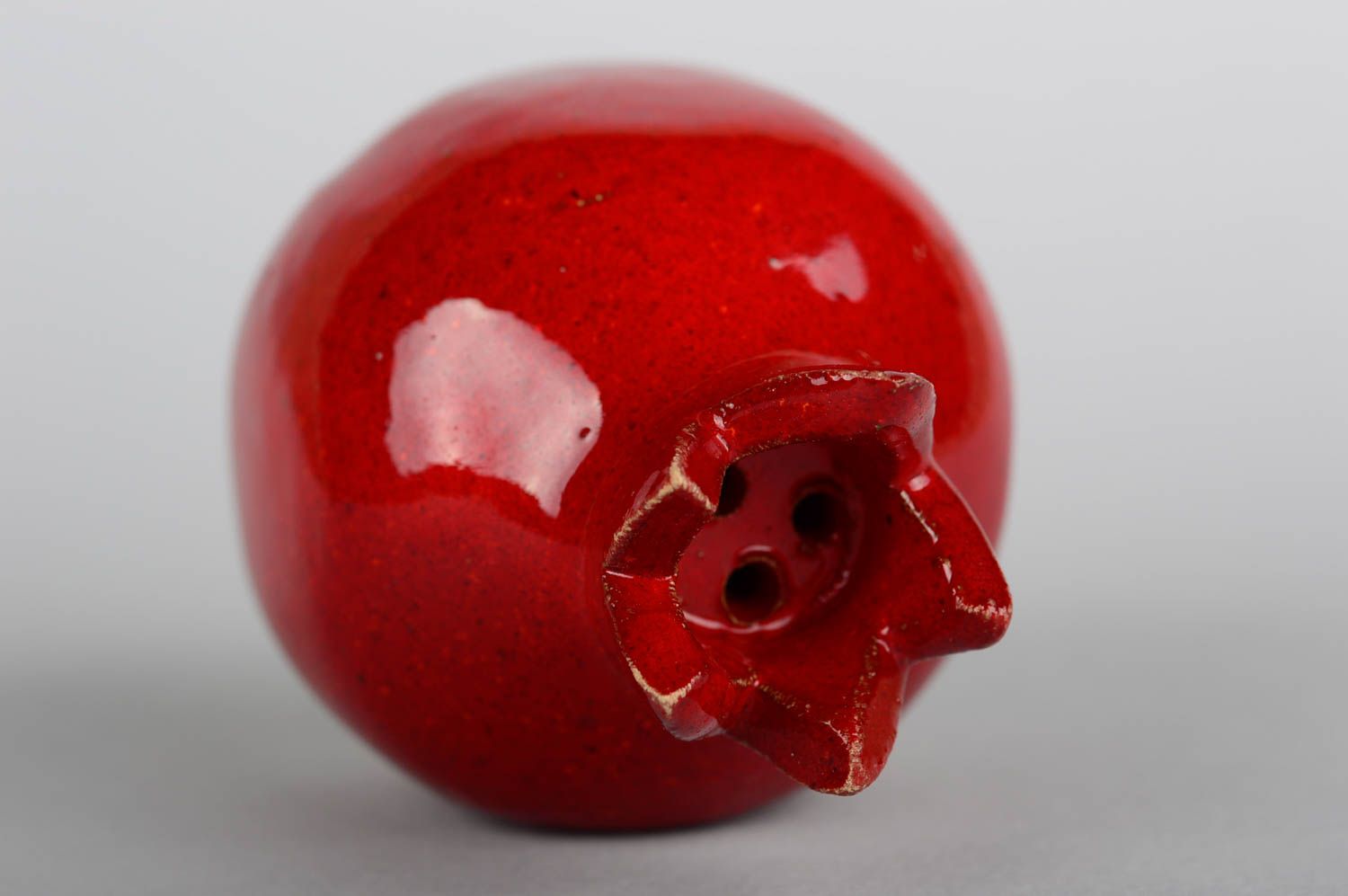 Керамическая солонка красный гранат солонка ручной работы кухонная посуда фото 2